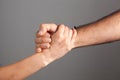 man and woman shake hands Royalty Free Stock Photo