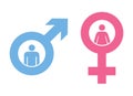 Man and Woman sign.Gender icon