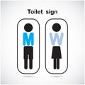 Man and woman toilet sign, restroom symbol .