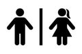 Man and woman toilet sign symbol. Male female gender icon vector isolated on white background Royalty Free Stock Photo