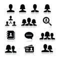 Man woman user icons set