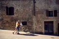 Man and woman on vacation enjoying on journey