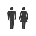 Man and woman vector pictograms