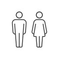 Man and woman vector pictograms Royalty Free Stock Photo