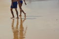 A Young Couple Walking at the Beach in Sydney, Australia