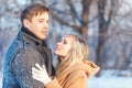 Man and woman walking in the park