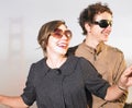 Man and Woman Wearing Sunglasses Royalty Free Stock Photo