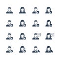 Man and woman web avatars icons Royalty Free Stock Photo