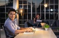 Man and woman working at home together Royalty Free Stock Photo