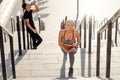 Man and woman training outdoors Royalty Free Stock Photo