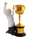 Man won cup Royalty Free Stock Photo