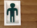 Man wooden vintage sign on the wooden wall for toilet Royalty Free Stock Photo