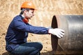 Man at work in a construction site