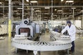 Man working in bottling factory