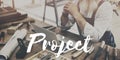 Man Working Crafting Project Design Concept Royalty Free Stock Photo