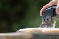 Closeup of an electric sander Royalty Free Stock Photo