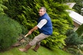 Man working in the garden Royalty Free Stock Photo