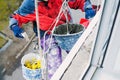 Man working at height Royalty Free Stock Photo