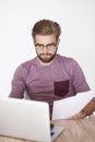 Man working at home Royalty Free Stock Photo