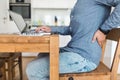 Man working from home during the coronavirus pandemic Royalty Free Stock Photo