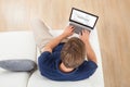 Man Working On Laptop At Home Royalty Free Stock Photo