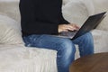 A man working with laptop PC