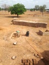 Building a house in the dry north of Ghana