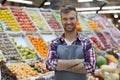 Man Working in Supermarket