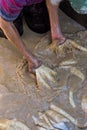 Man working in the Tanneries