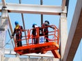 Man Working on the Working at height Royalty Free Stock Photo