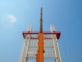 Man Working on the Working at height on construction Royalty Free Stock Photo