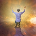 Man worshiping God Royalty Free Stock Photo