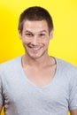 Man on yellow background