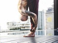 Man Yoga Practice Pose Training Concept