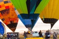 FAI European Hot Air Balloon Championship in Spain. Balloons rising up in the air Royalty Free Stock Photo