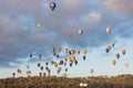 FAI European Hot Air Balloon Championship in Spain. Lots of hot air balloons in the air