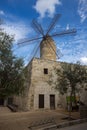 Manacor, Palma de Mallorca - Spain - September 15, 2022. Mill de Fraret is one of the highest in Mallorca with five levels and