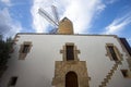 Manacor, Palma de Mallorca - Spain - September 15, 2022. Mill de Fraret, The tower of the mill, one of the highest in Mallorca