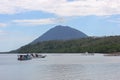 Manado tua (i.e.old Manado) island view from Siladen in North Sulawesi, Indonesia.