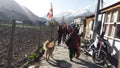 Himalaya trekking, Chame, Manang, Nepal Royalty Free Stock Photo