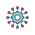 Color illustration icon for Manage, administer and dominate