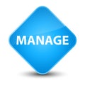 Manage elegant cyan blue diamond button