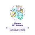 Manage NFT business concept icon Royalty Free Stock Photo