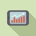 Manage risk finance icon flat vector. Future budget