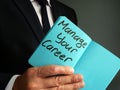 Manage your career handwritten on the page