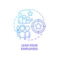 Manage your employees blue gradient concept icon Royalty Free Stock Photo