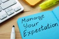 Manage your expectations sign