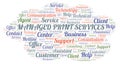 Managed Print Services word cloud. Royalty Free Stock Photo