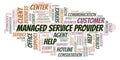 Managed Service Provider word cloud.