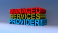 Managed services provider on blue